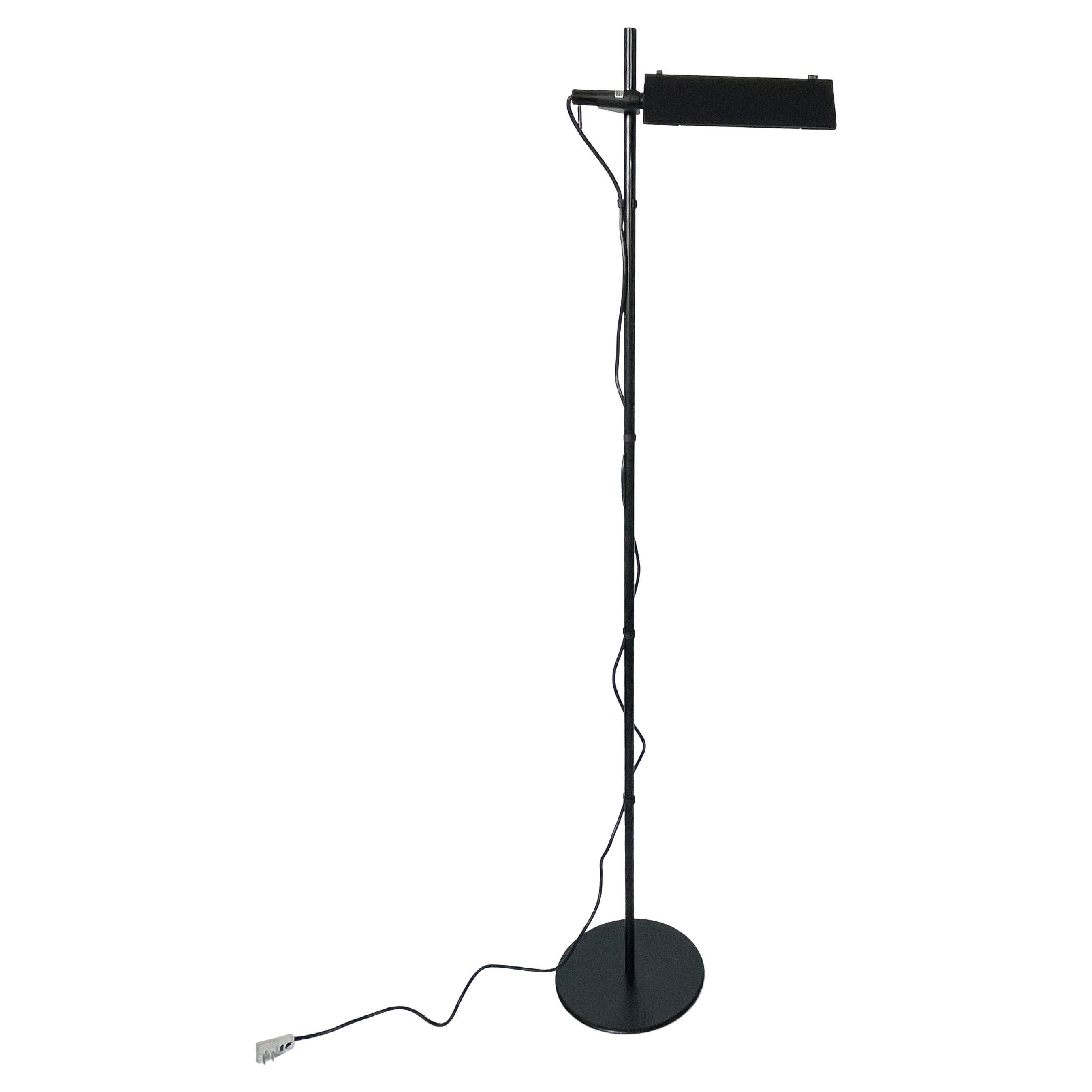 1980s Minimalist Black Floor Lamp by Gammalux 'Italy' For Sale