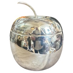 1980s Minimalist Silver Plated Ice Bucket by Teghini Firenze