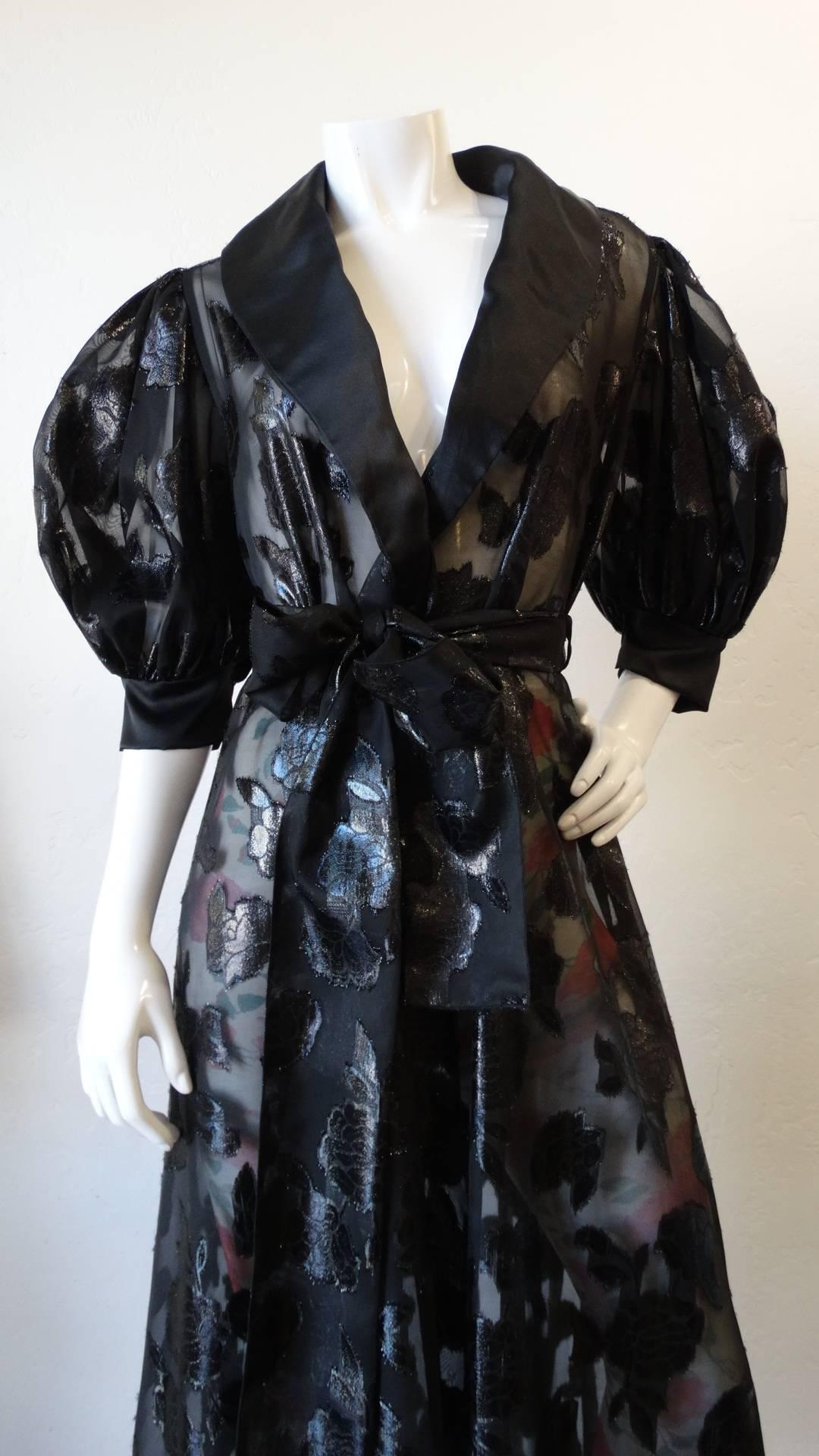 Miss Dior Balloon Sleeve Sheer Gown, 1980s  1