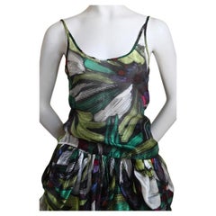 1980's MISSONI abstract printed top and skirt set