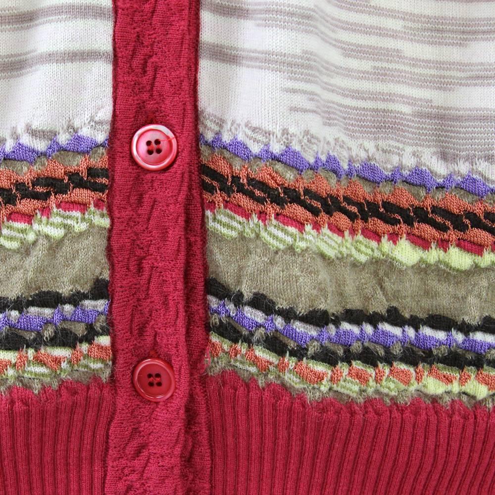 Women's or Men's 1980s Missoni Belted Wool Cardigan