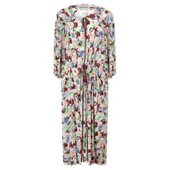 1980s Missoni Floral Silk Jersey Dress Suit