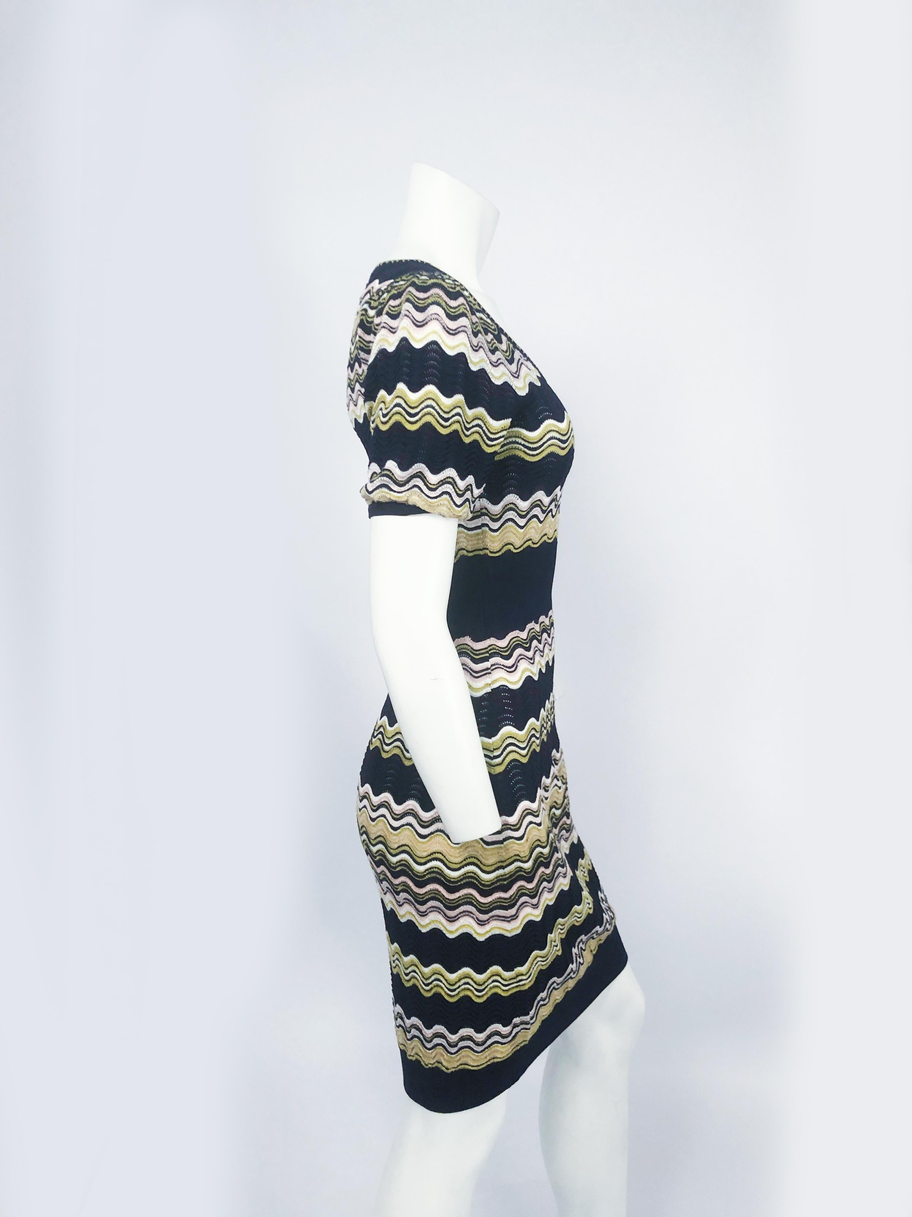 Black 1980s Missoni Knit Dress