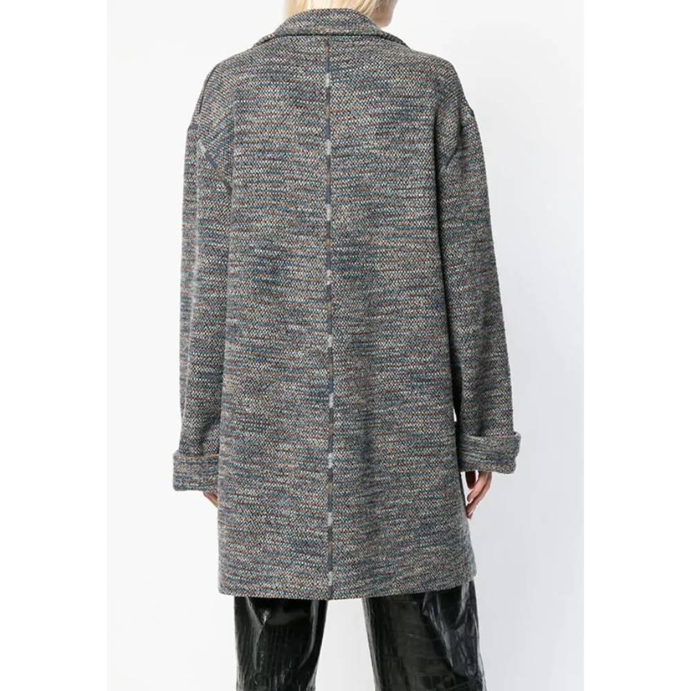 Gray 1980s Missoni midi coat