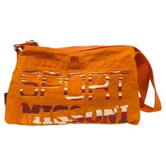 Vintage-Umhängetasche von Missoni Sport aus den 1980er Jahren, wasserdicht, orange, im Crossbody-Stil