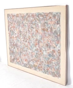 Pittura a tecnica mista degli anni '80 di Edward Lewis 60,25" x 50,5" Arte moderna astratta