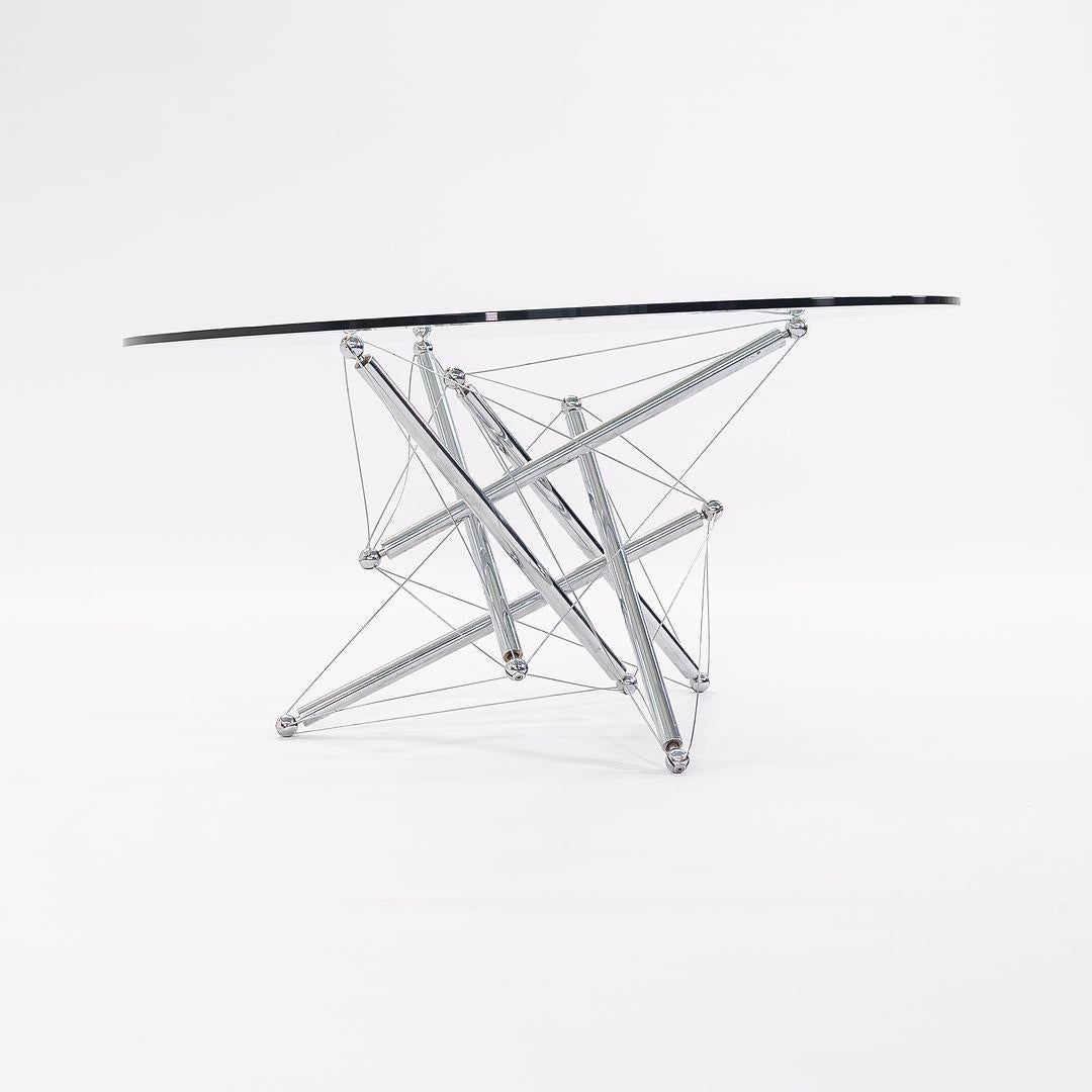 1980er Jahre Modell 714 Tensegrity Couchtisch aus verchromtem Stahl von Theodore Waddell im Angebot 4