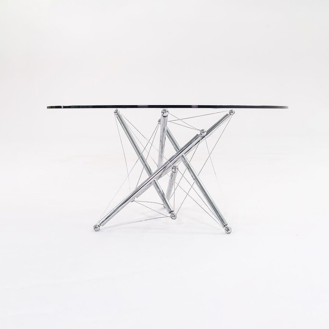 1980er Jahre Modell 714 Tensegrity Couchtisch aus verchromtem Stahl von Theodore Waddell im Angebot 1
