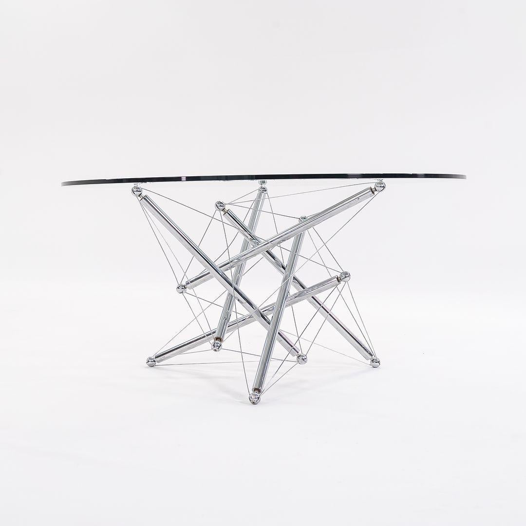 1980er Jahre Modell 714 Tensegrity Couchtisch aus verchromtem Stahl von Theodore Waddell im Angebot 2