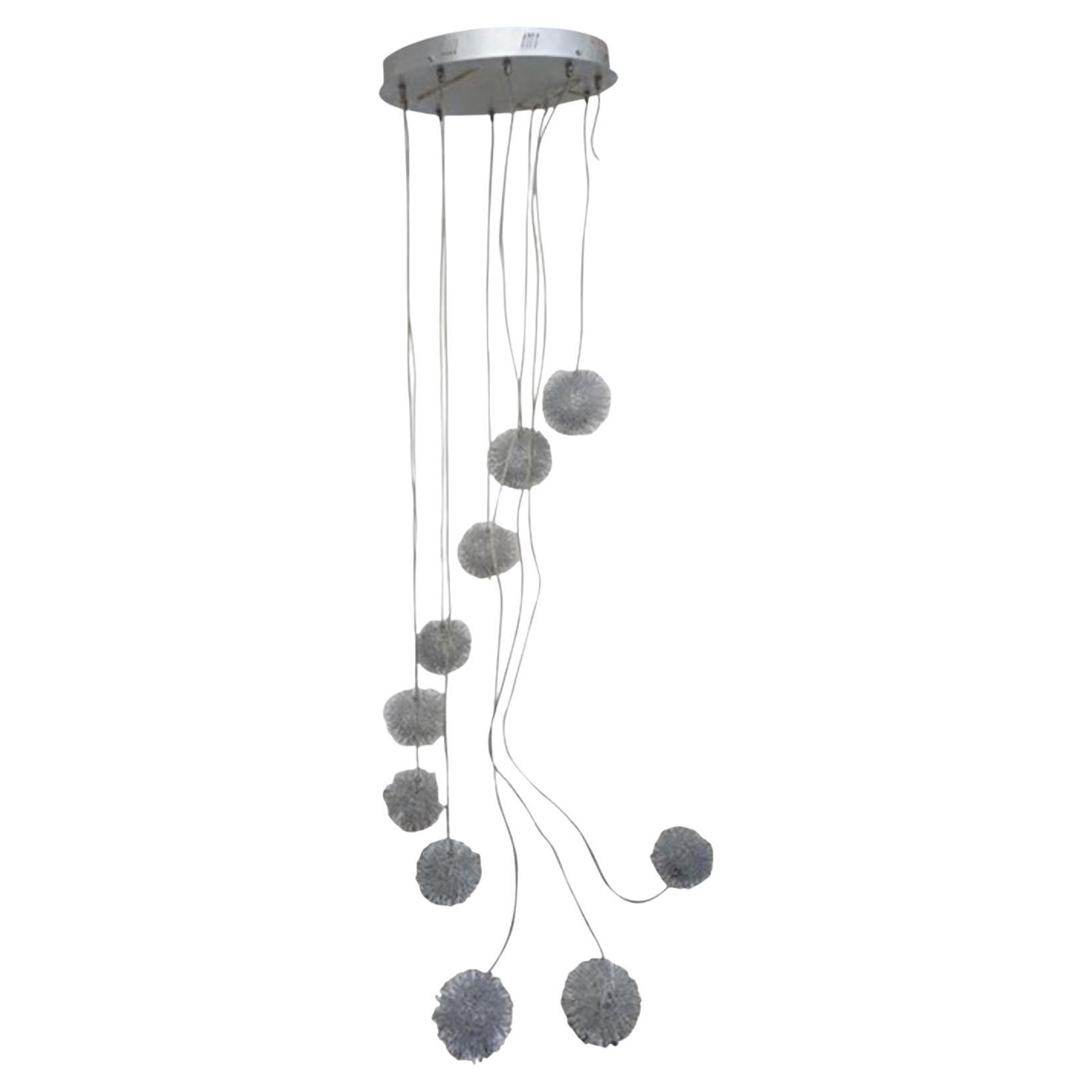 1980s Modern Aluminum Wire Hanging Pendant Lights For Sale