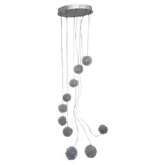 1980s Modern Aluminum Wire Hanging Pendant Lights