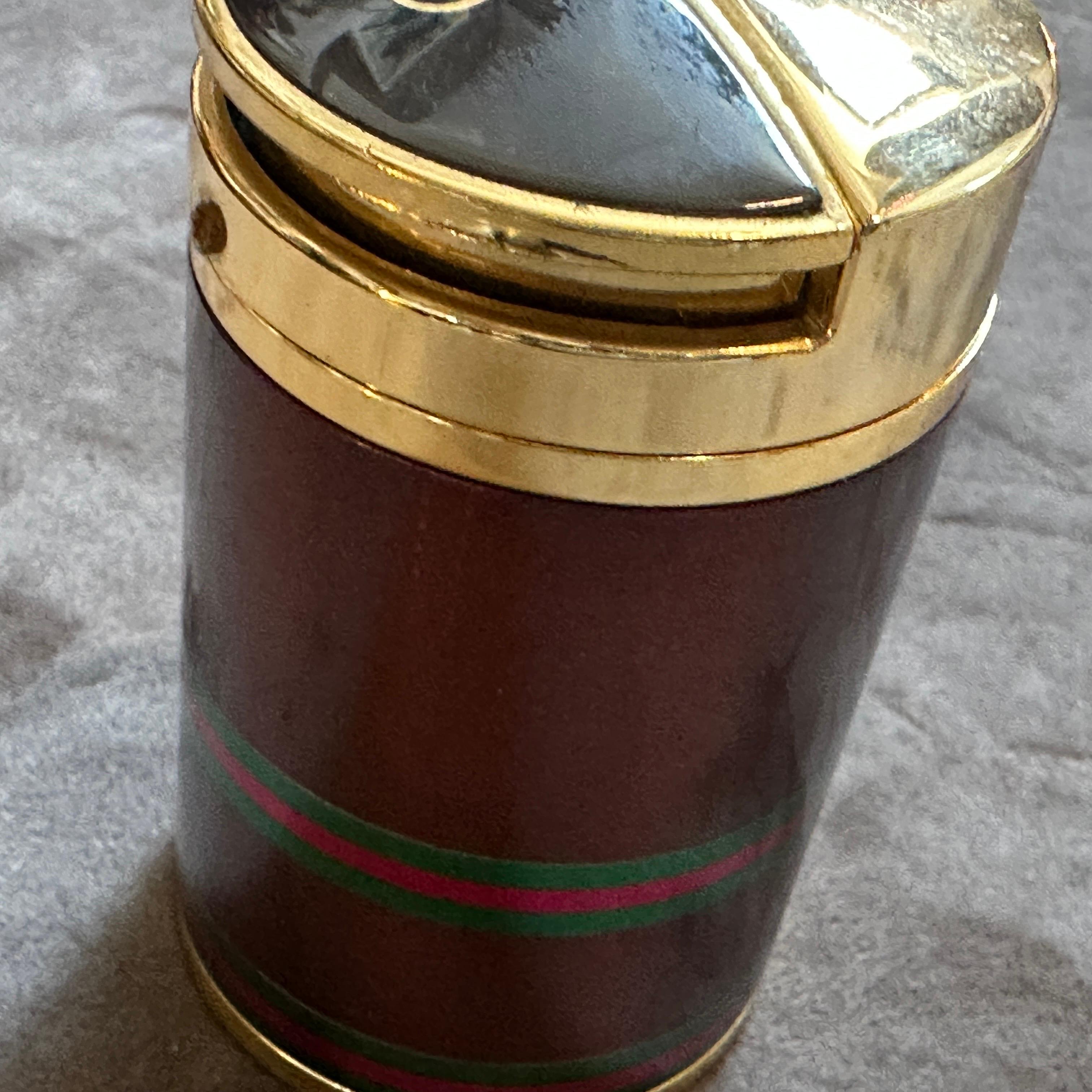 1980s Modern Brass and Lacquer Table Lighter by Gucci For Sale 4