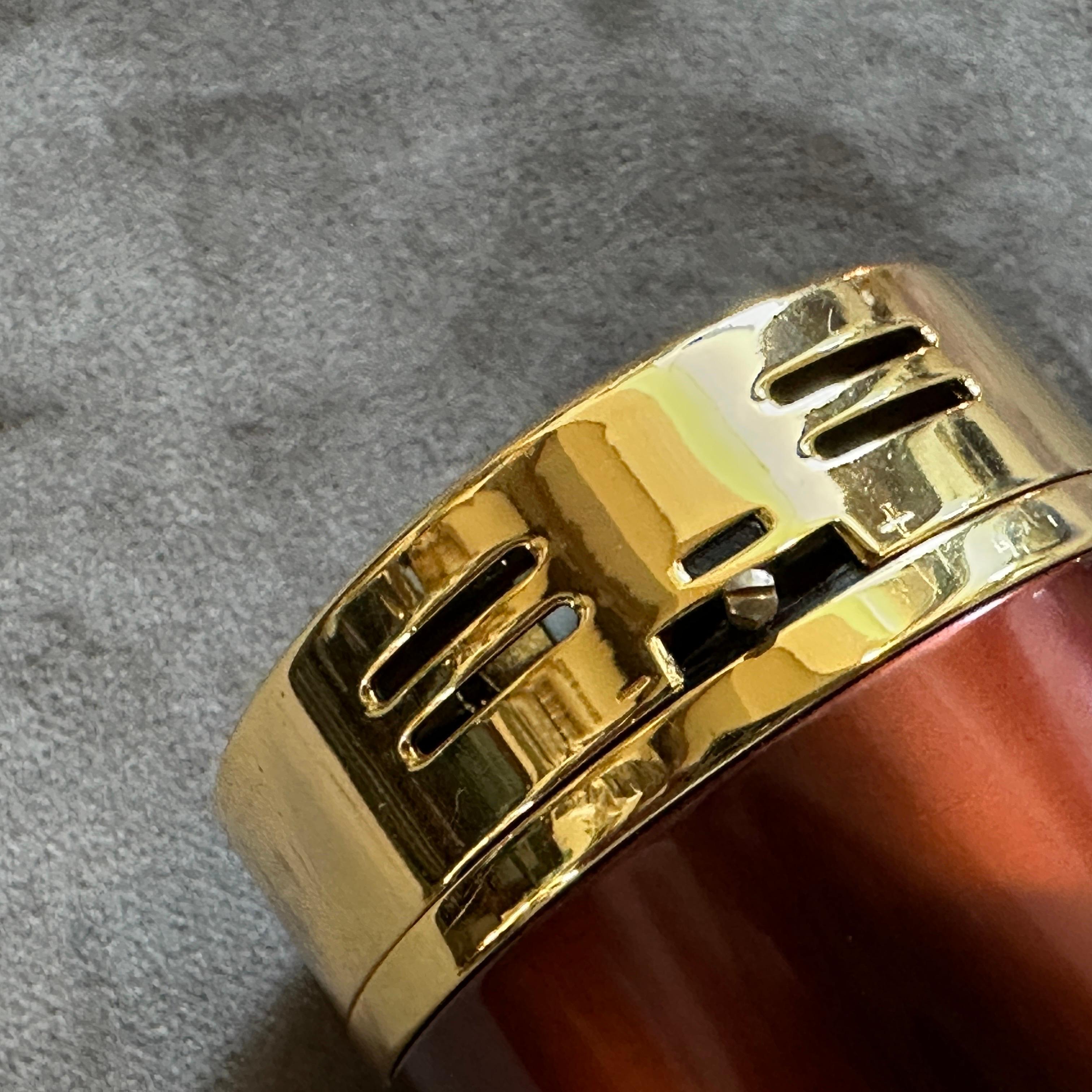 1980s Modern Brass and Lacquer Table Lighter by Gucci For Sale 2
