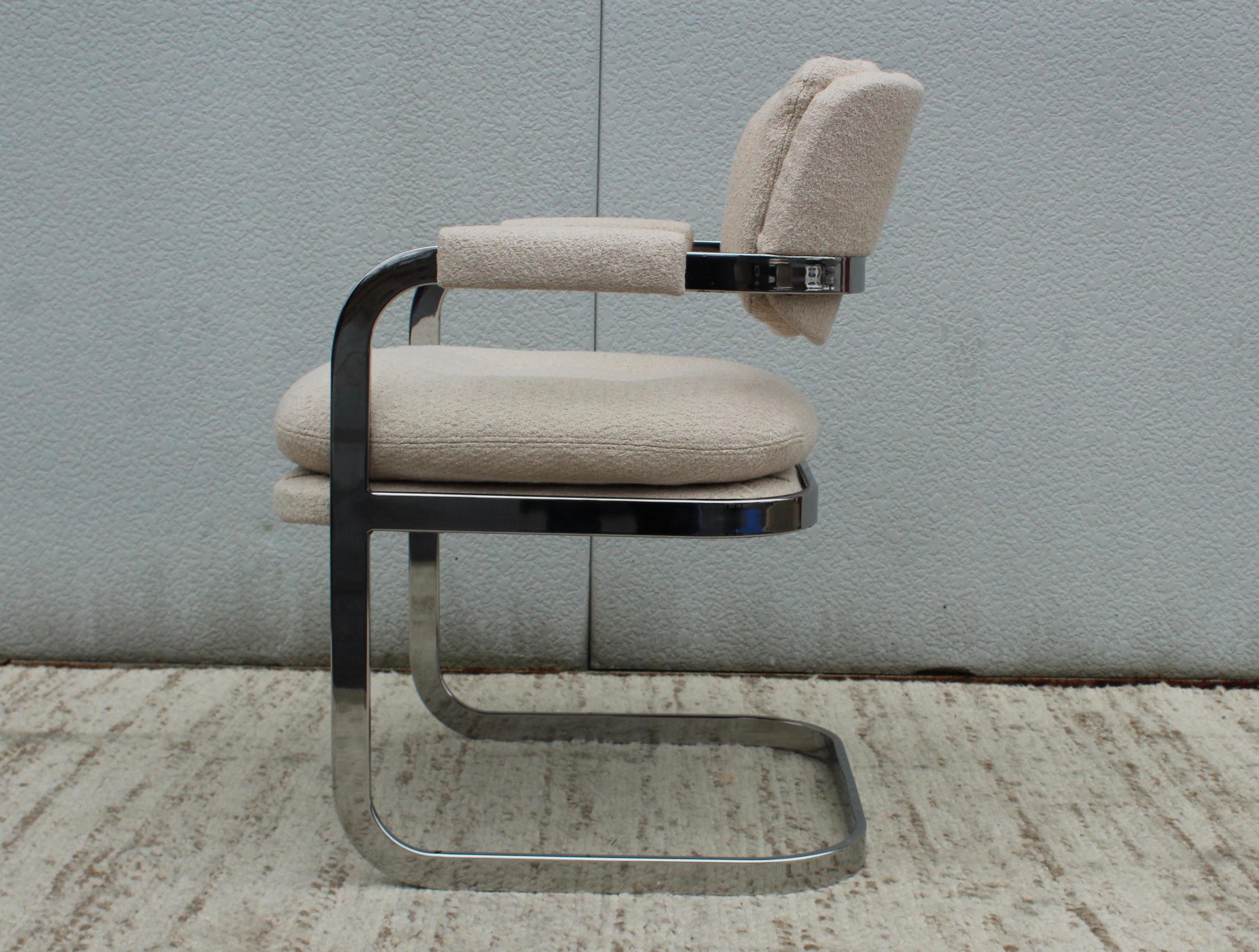 1980's Modern Chrome Dining Chairs by Patrician Furniture 2