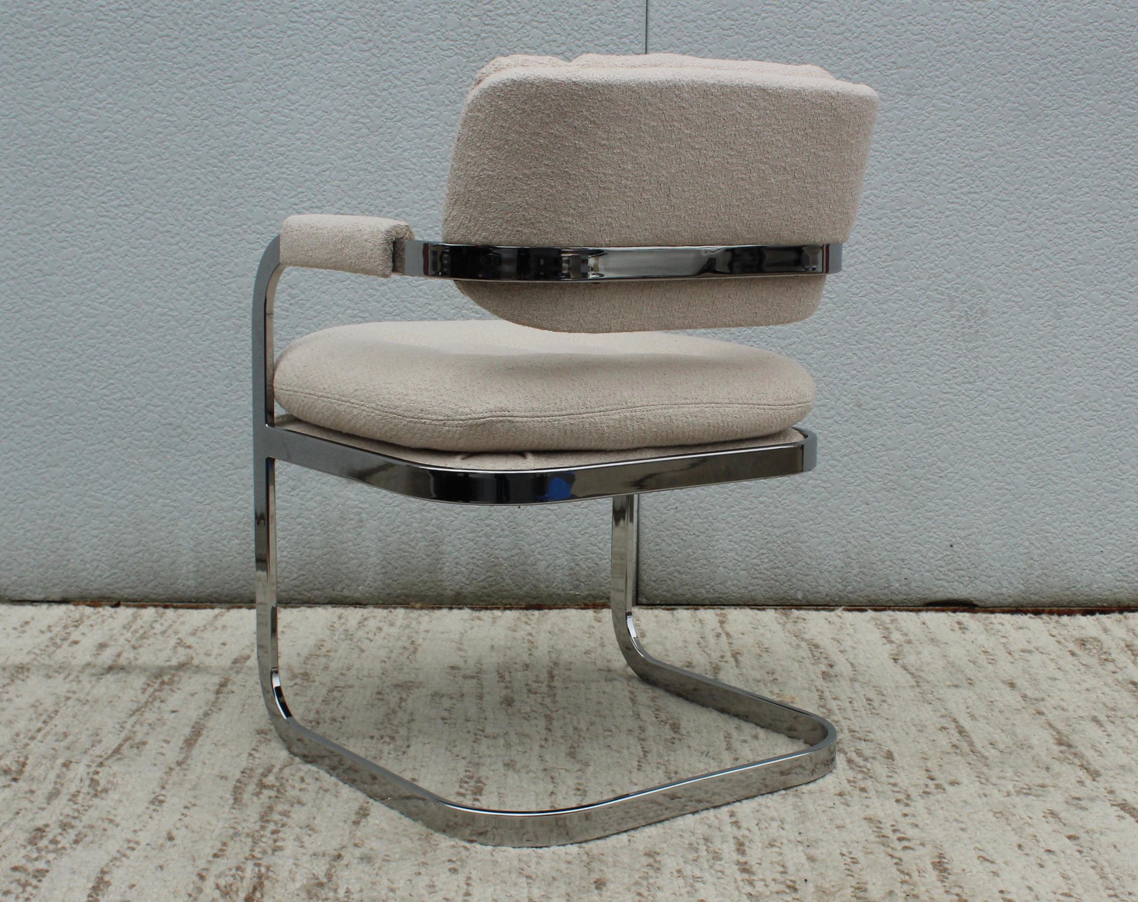 1980's Modern Chrome Dining Chairs by Patrician Furniture 3