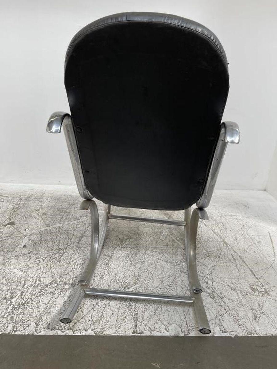 Adirondack 1980s Modern Chrome Thonet-Style Rocking Chair