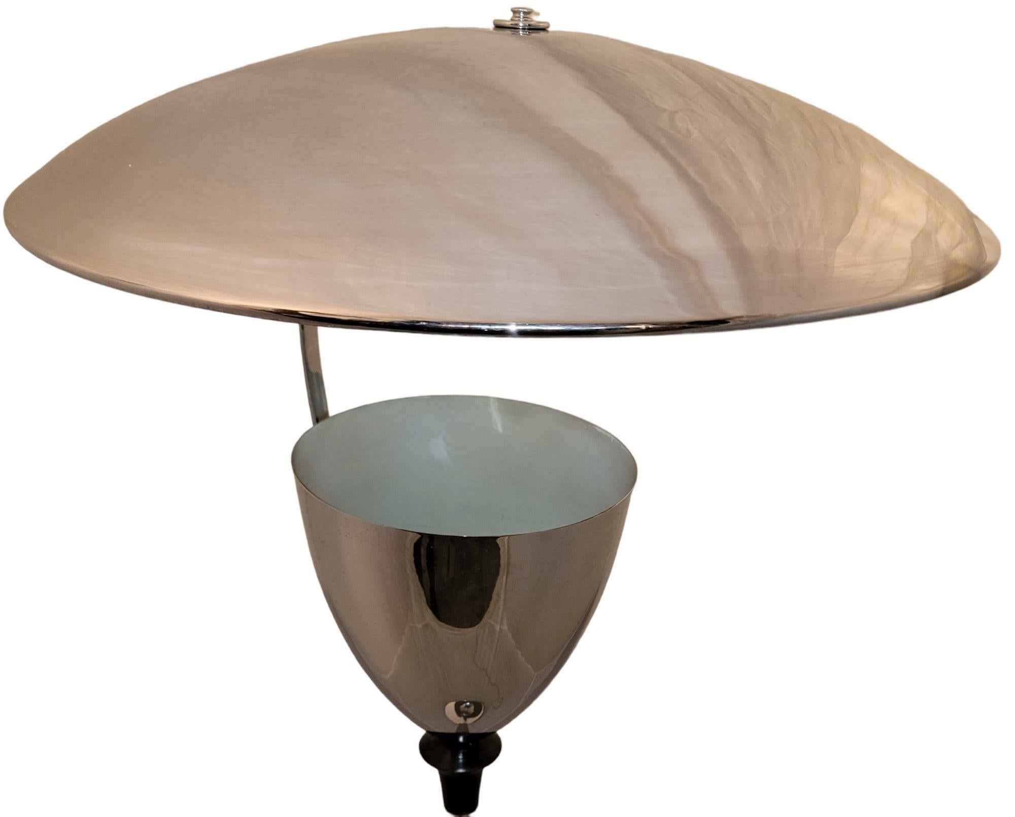 1980s Modern Chrome Umbrella Floor Lamp 2