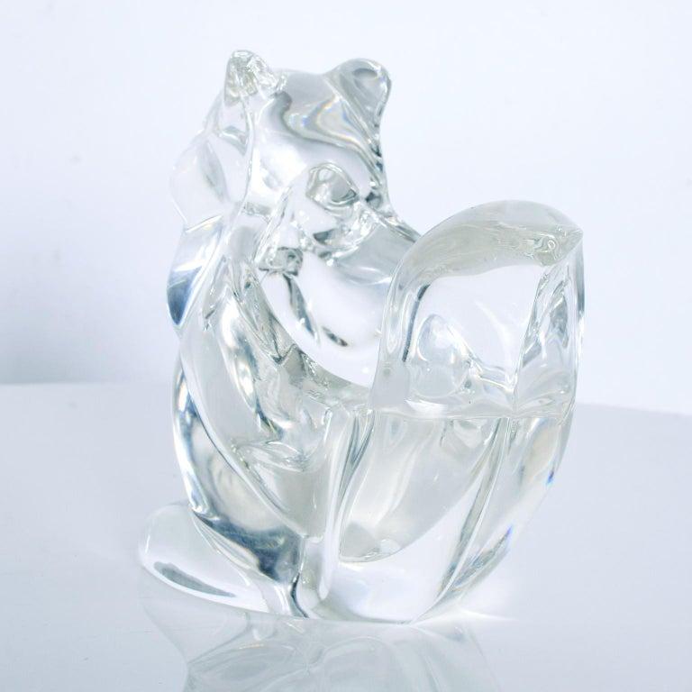 Moderne Figurine d'écureuil pour plat à bonbons en cristal moderne des années 1980 en vente