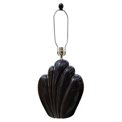 1980's Modern Deco Table Lamp in Black and Gold