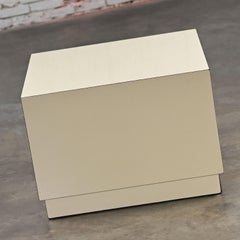 1980s Modern Laminate Cube End Table Style of Milo Baughman for Thayer Coggin