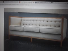 1980's Modern Manhattan Elegant Tufted Standard Sofa