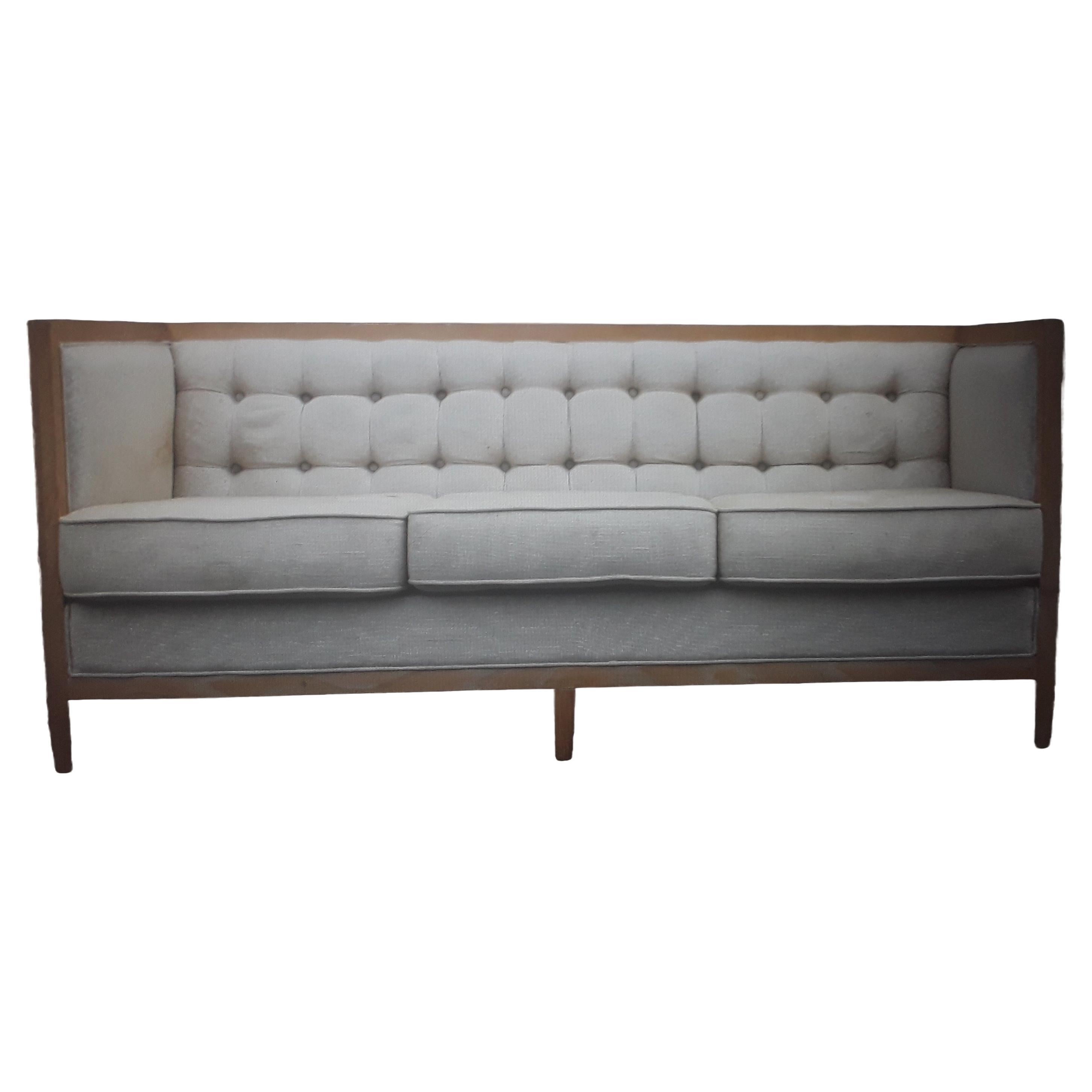 1980's Modern Manhattan Elegant Tufted Standard Sofa For Sale