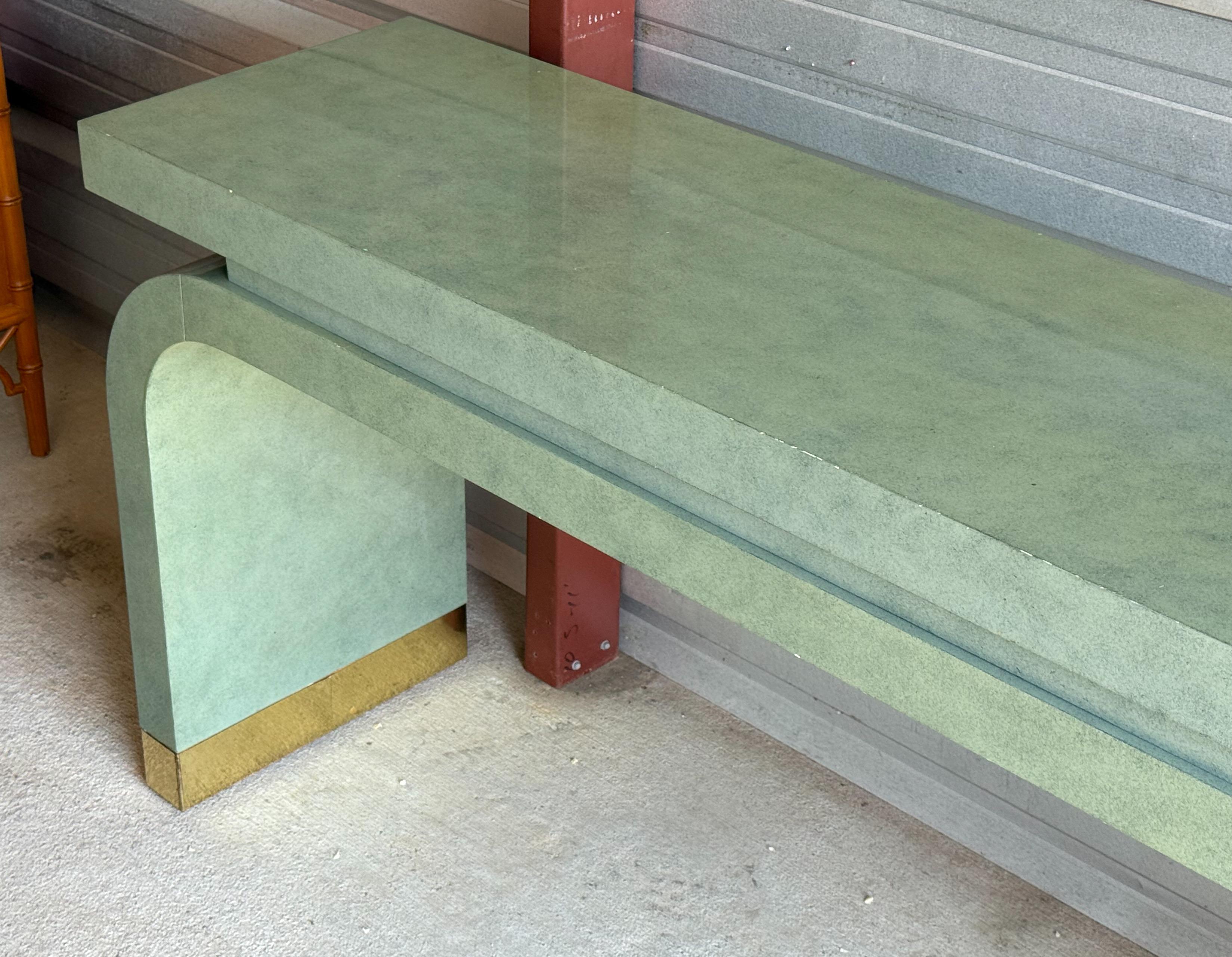 1980s Modern Ming Style Console Table Att. Alessandro For Baker Fueniture For Sale 1