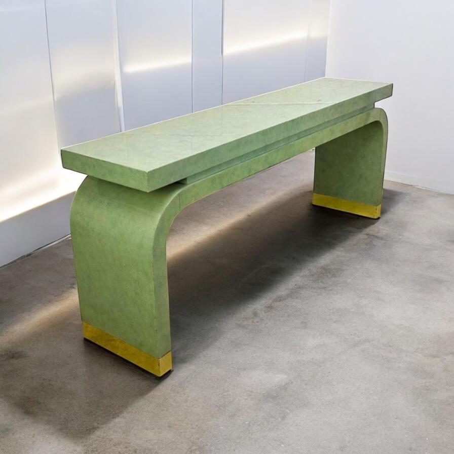 1980s Modern Ming Style Console Table Att. Alessandro For Baker Fueniture For Sale 3