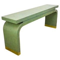 1980s Modern Ming Style Console Table Att. Alessandro For Baker Fueniture