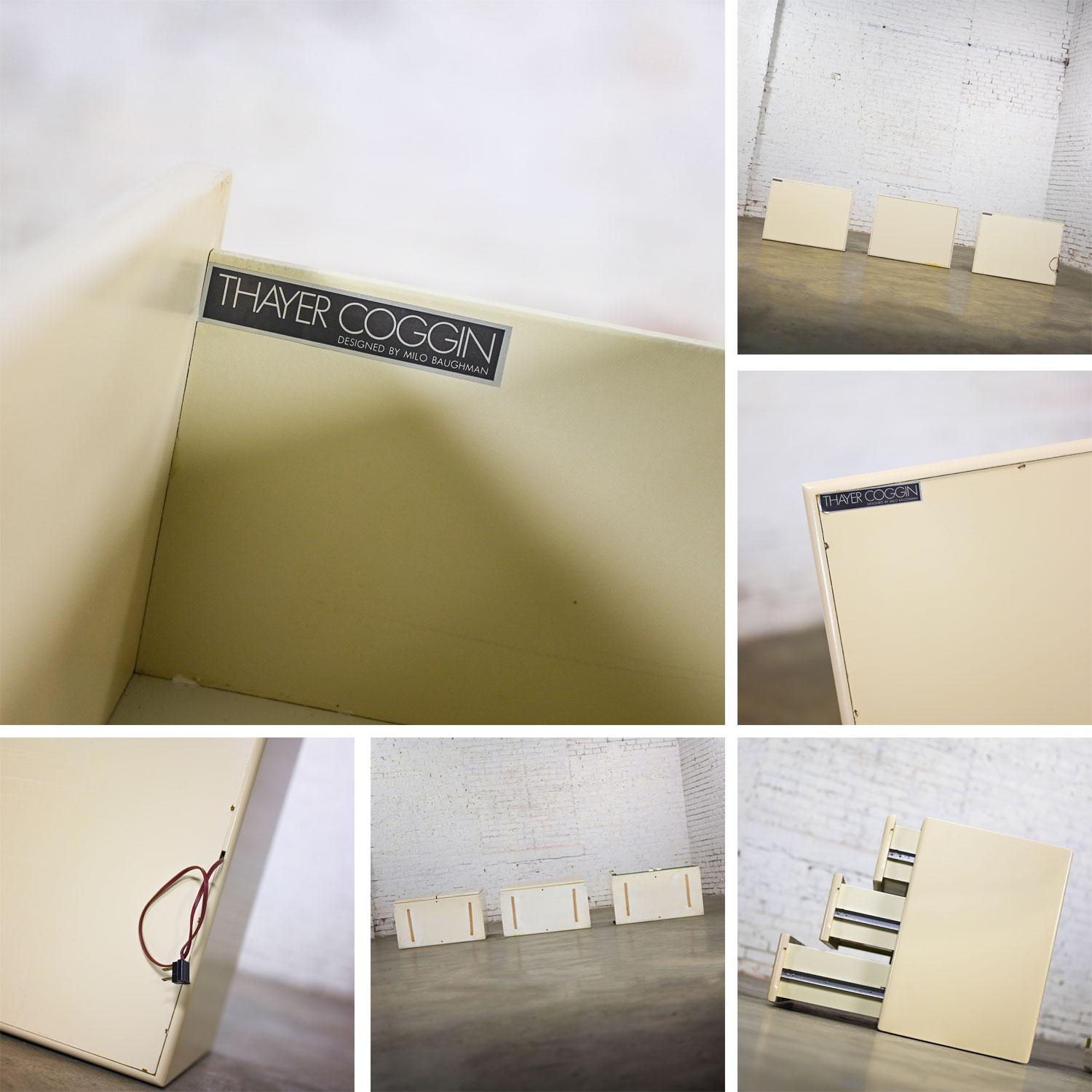 1980s Modern Modular Storage System by Milo Baughman for Thayer Coggin 3 Pieces For Sale 7