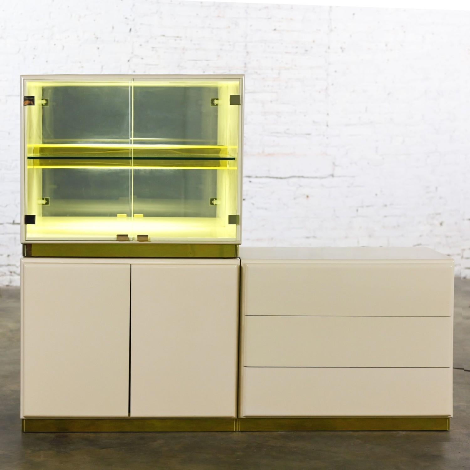 1980s Modern Modular Storage System by Milo Baughman for Thayer Coggin 3 Pieces For Sale 13