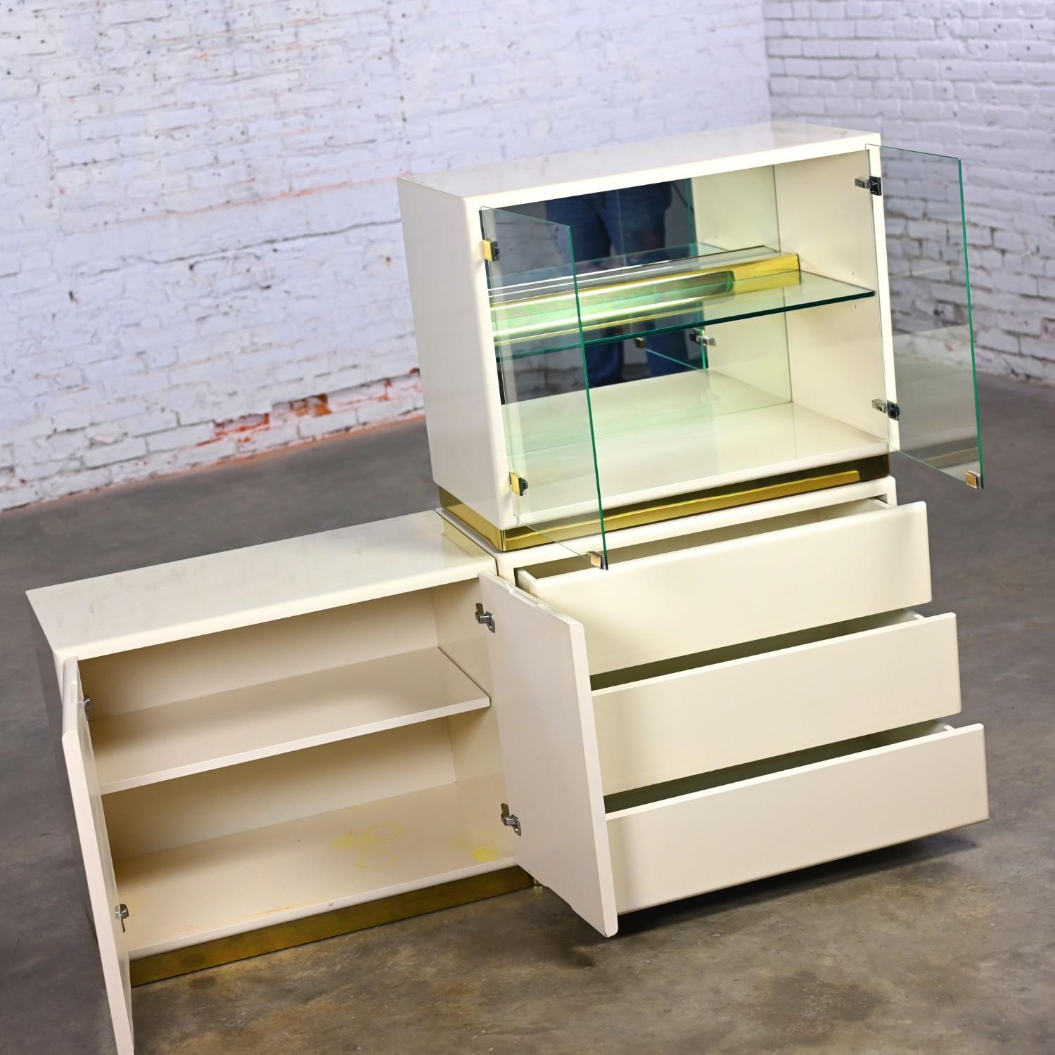 1980s Modern Modular Storage System by Milo Baughman for Thayer Coggin 3 Pieces For Sale 2