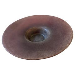 1980s Modern Purple Scavo Murano Glass Centerpiece Attributed to Cenedese