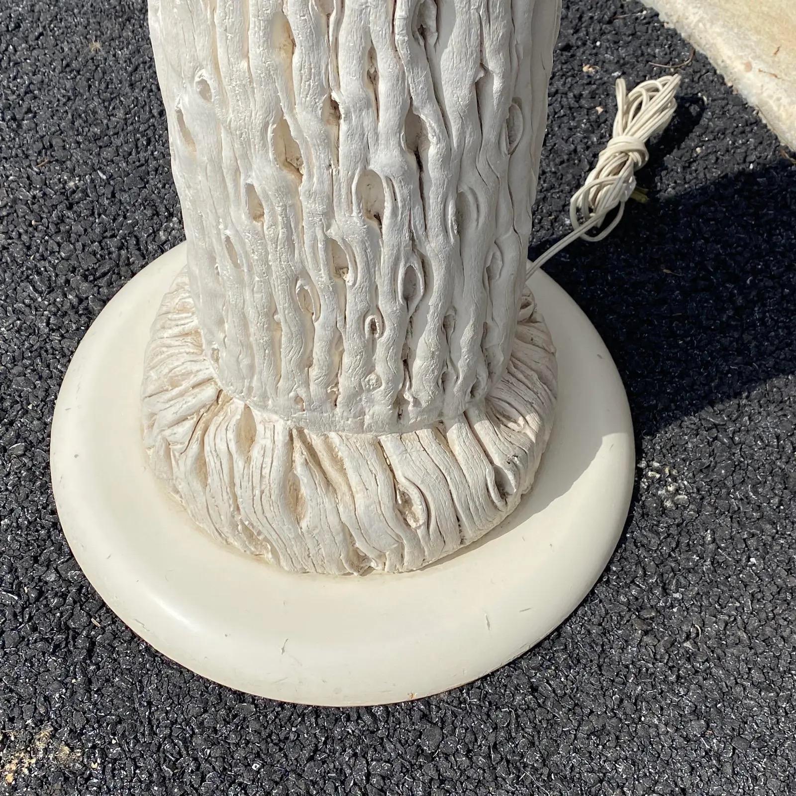 1980s Modern Saguaro Cactus Cast Plaster Floor Lamp For Sale 3