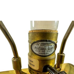 1980s Modern Sculpted Form Brass Table Lamp by Chapman Manufacturing