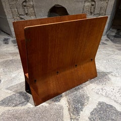 1980s Modern Sculptural Teak Magazine Rack after Alvar Aalto