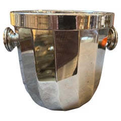 1980s Modern Silver Plated Italian Wine Cooler by Ricci Argenterie
