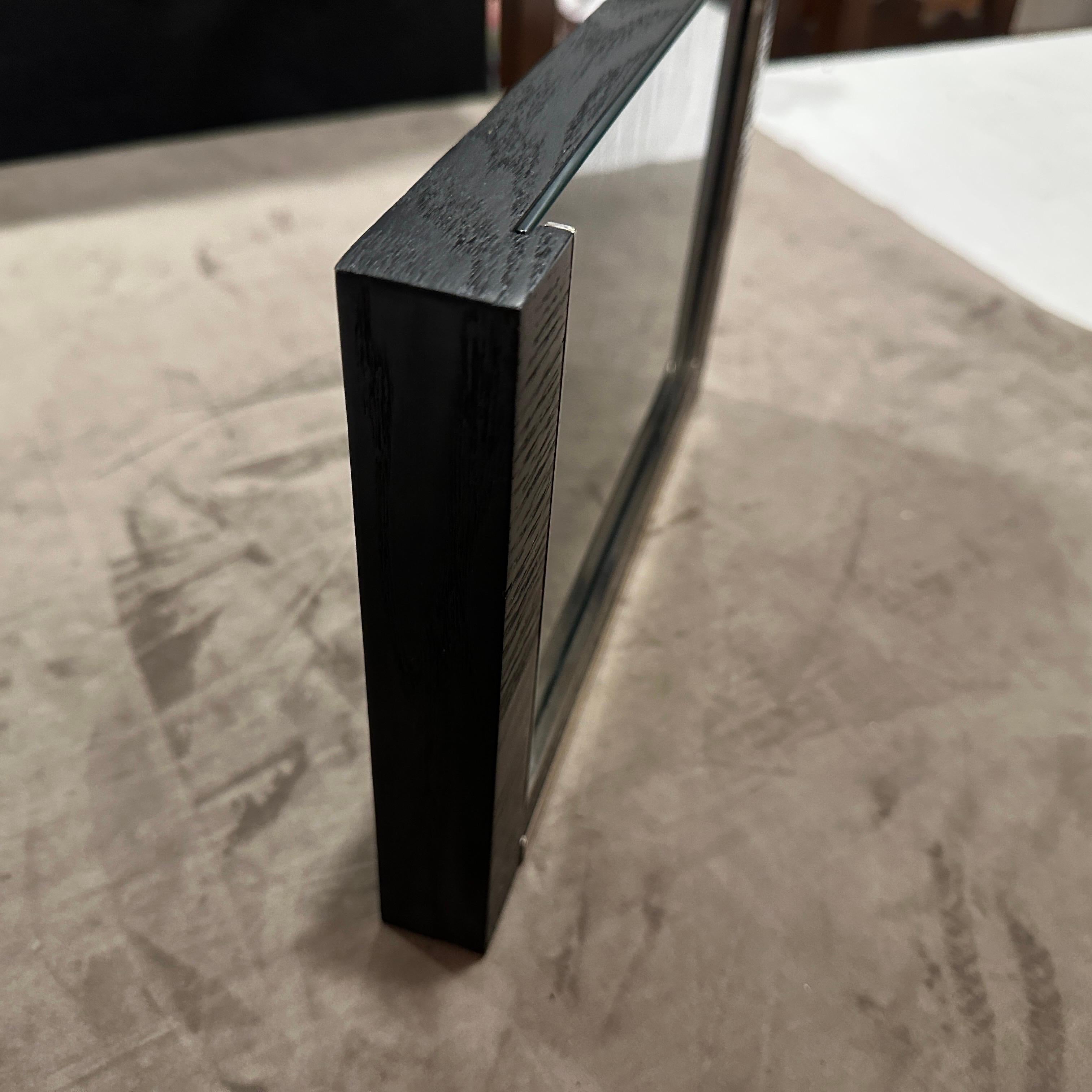 Cornice moderna degli anni '80 in argento sterling e legno ebanizzato di Silvan in vendita 3