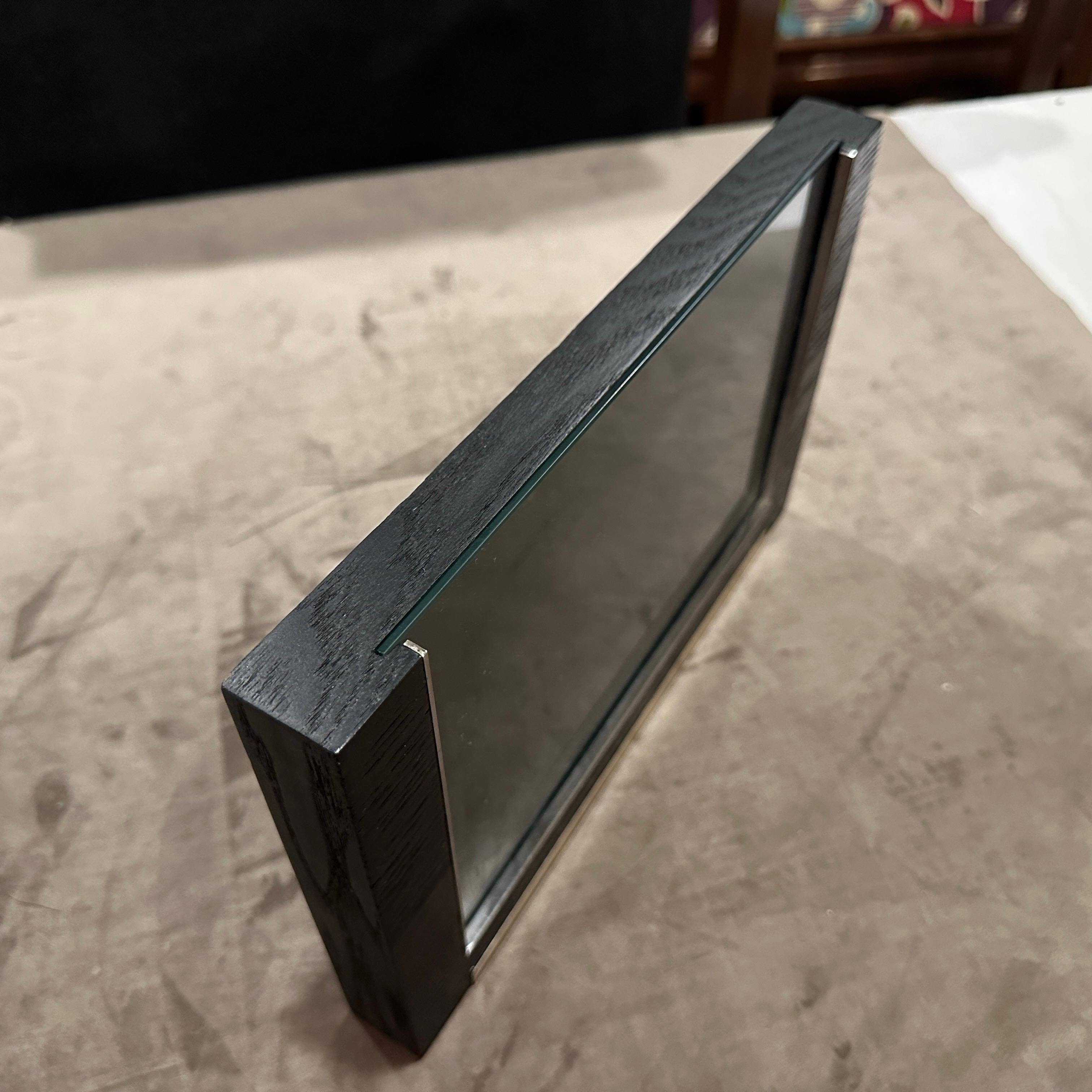 Cornice moderna degli anni '80 in argento sterling e legno ebanizzato di Silvan in vendita 5