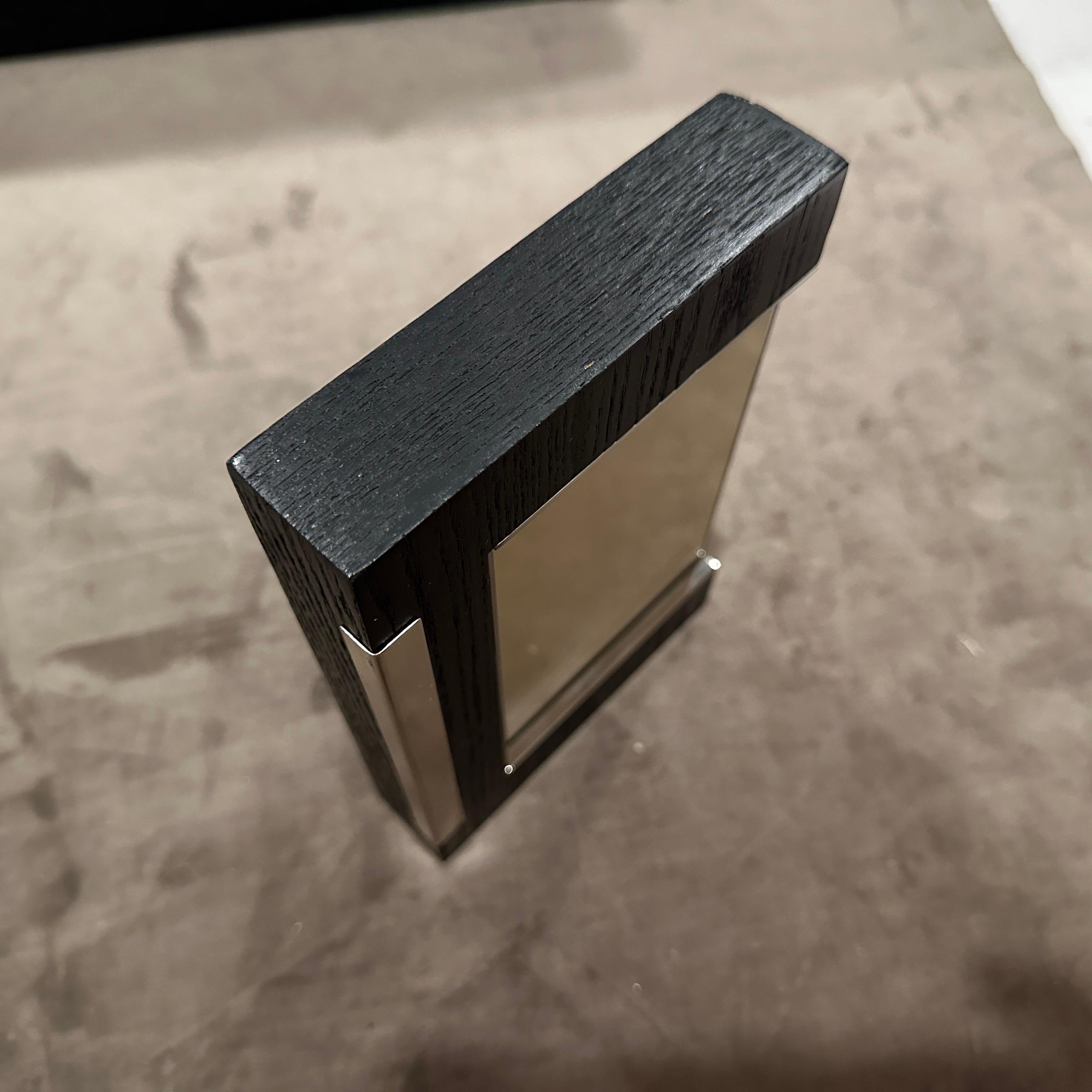 1980s Modern Sterling Silver and Ebonized Wood Picture Frame by Silvan (Italienisch) im Angebot