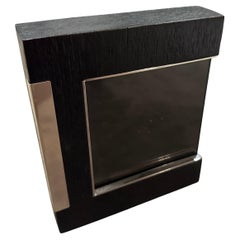 1980s Modern Sterling Silver and Ebonized Wood Picture Frame by Silvan