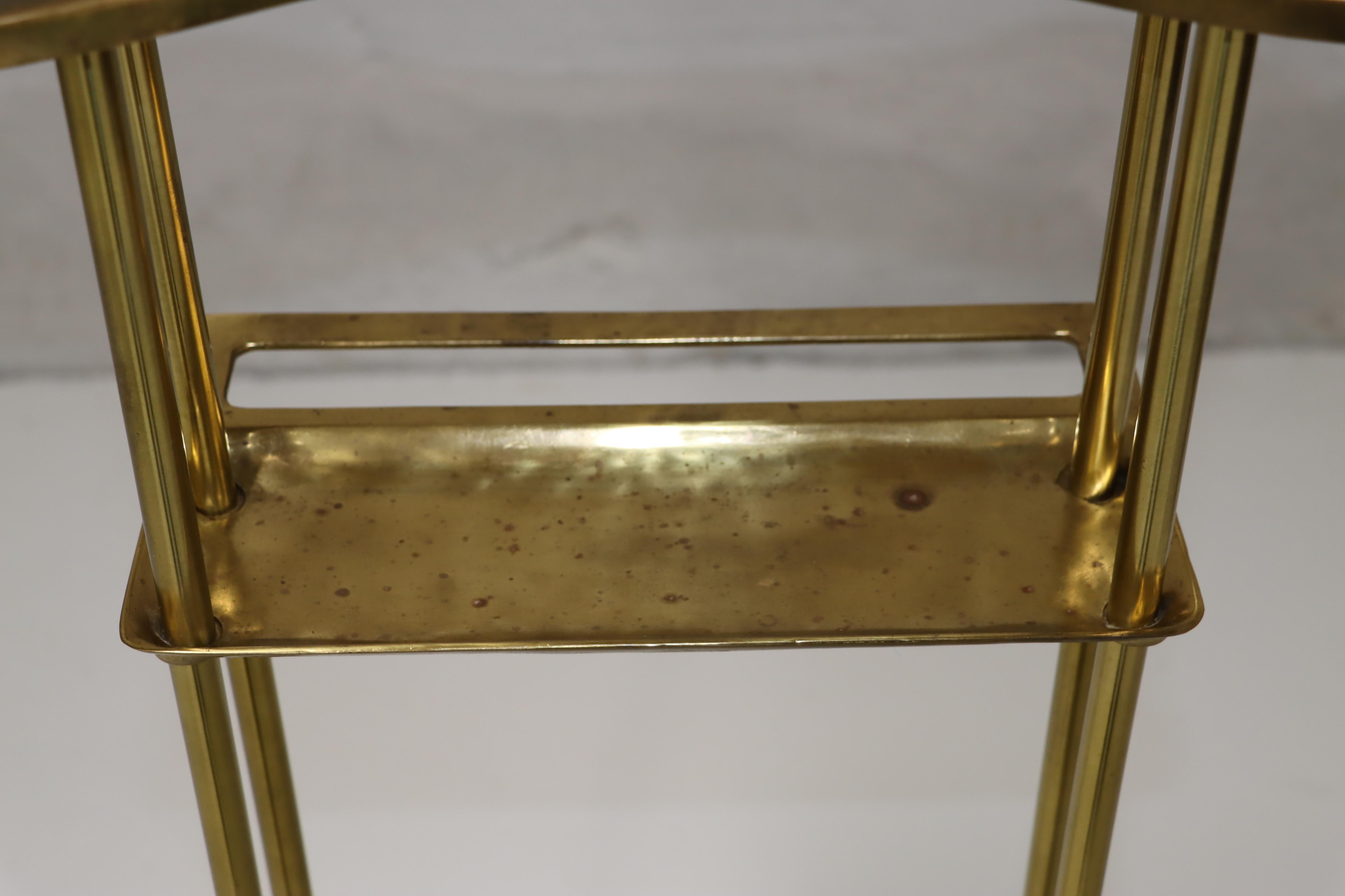 1980's Modernist Brass Valet Stand By Decorative Crafts Inc. For Sale 3