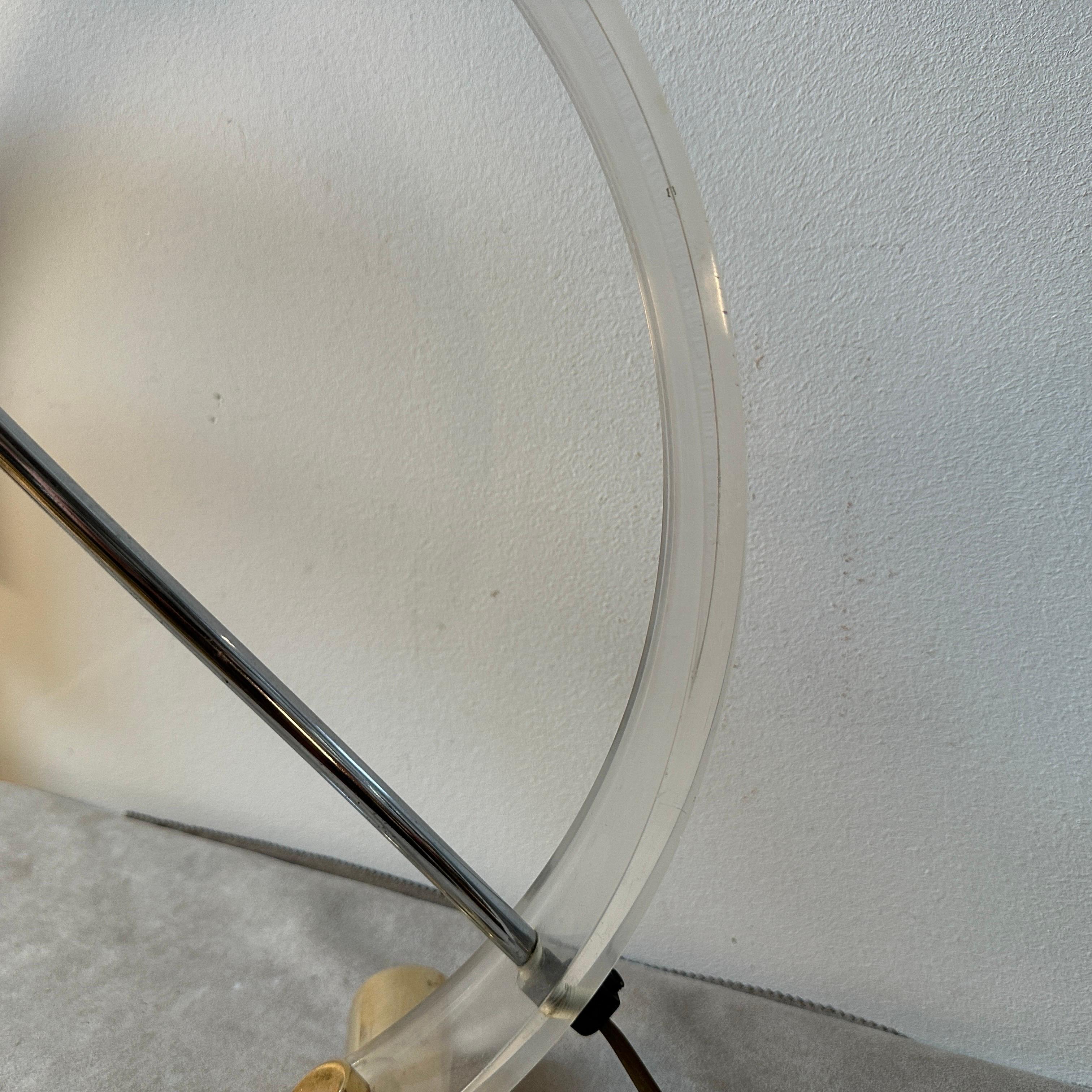 1980s Modernist Design Italian Arc Table Lamp For Sale 2