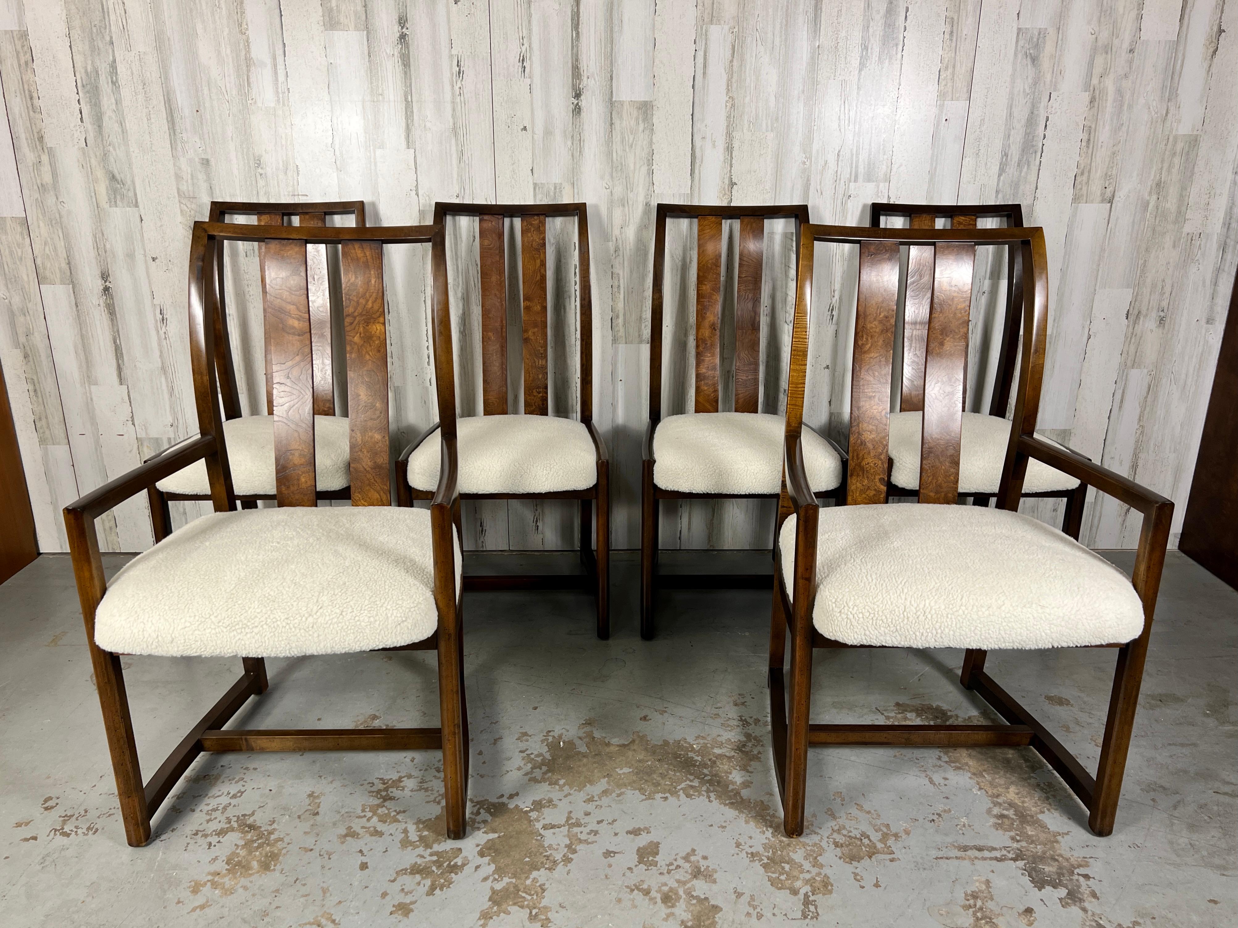 Modernistische Esszimmerstühle aus den 1980er Jahren mit Wurzelholz-Rückenlehne (Moderne) im Angebot
