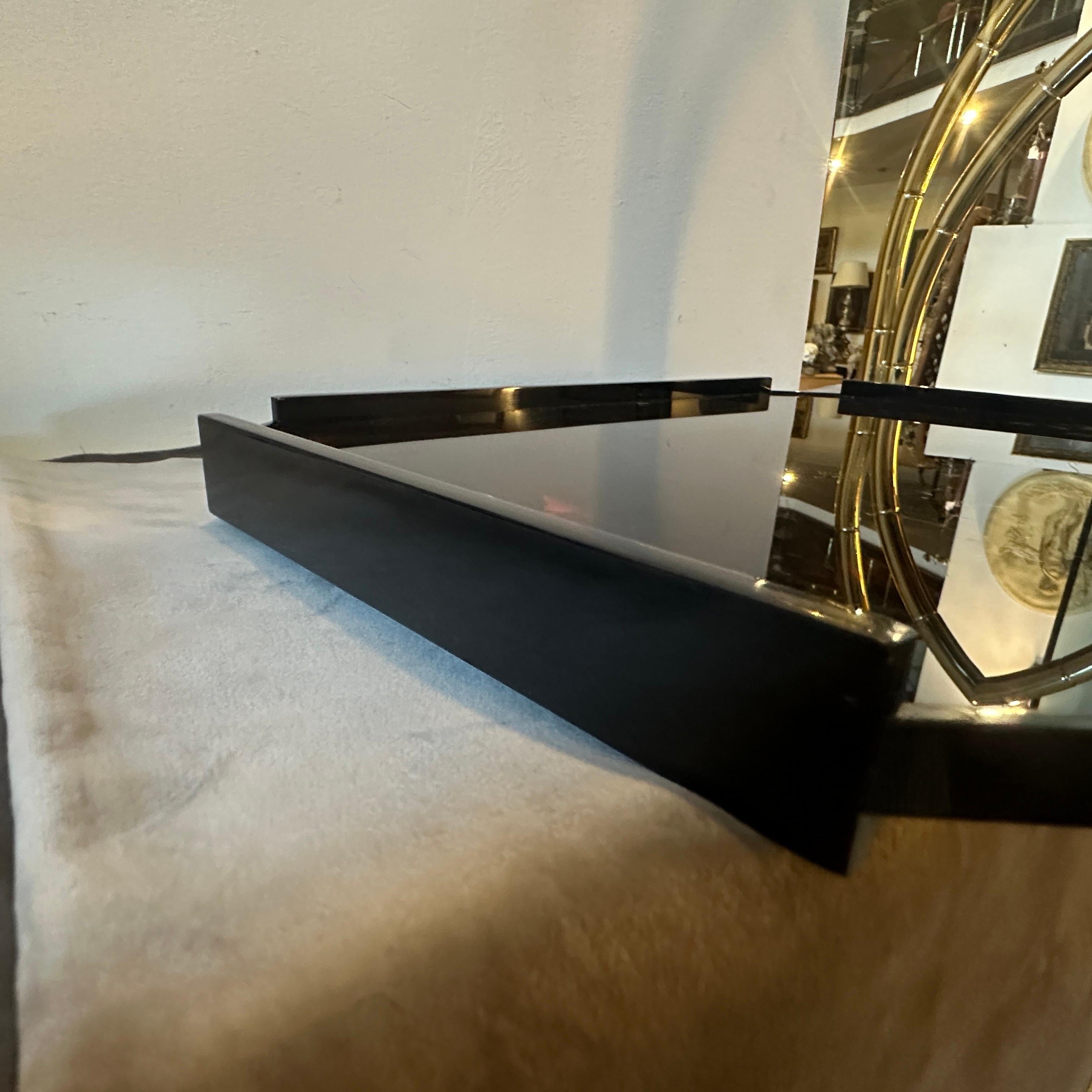 1980s Modernist Fake Tortoise Lucite and Bamboo Octagonal Italian Tray 3
