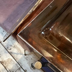 Plateau carré moderniste en fausse écaille de tortue en lucite des années 1980 par Ulderico Cavinato