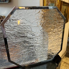 1980s Modernist Ice Lucite and Silver plated Italian Tray by Ulderico Cavinato
