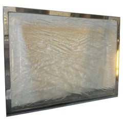 1980s Modernist Lucite and Silver plated Italian Tray by Ulderico Cavinato