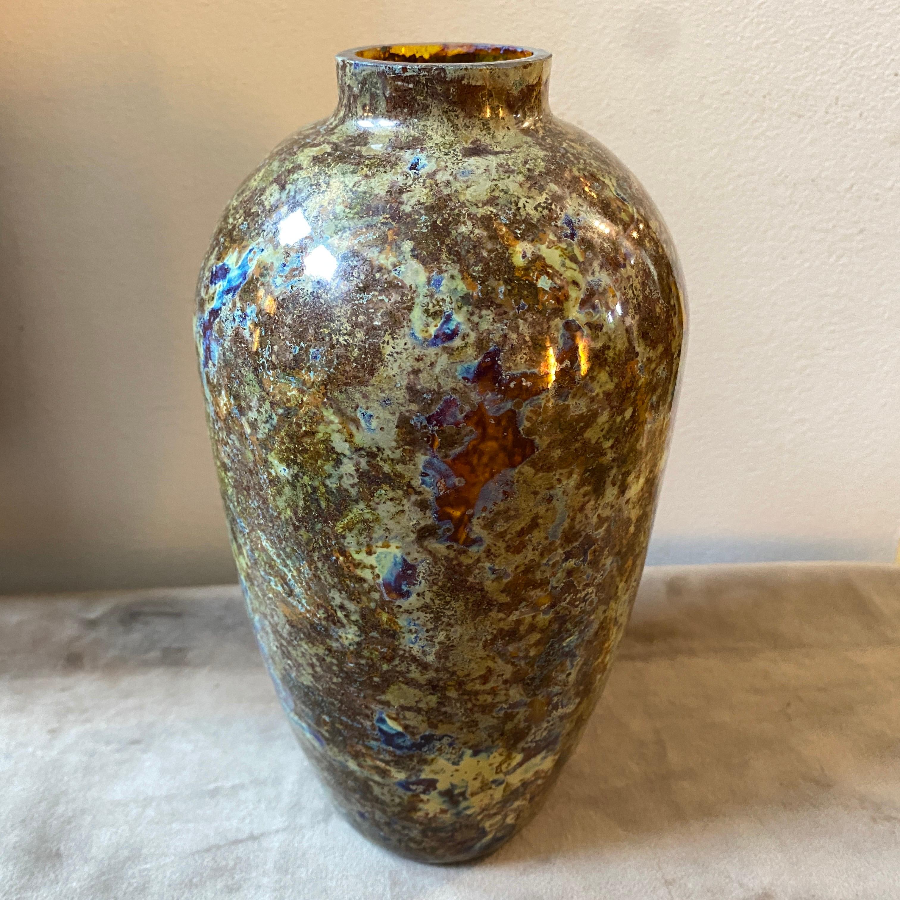 1980s Rare Modernist Murano Glass Vase by Carlo Moretti 4