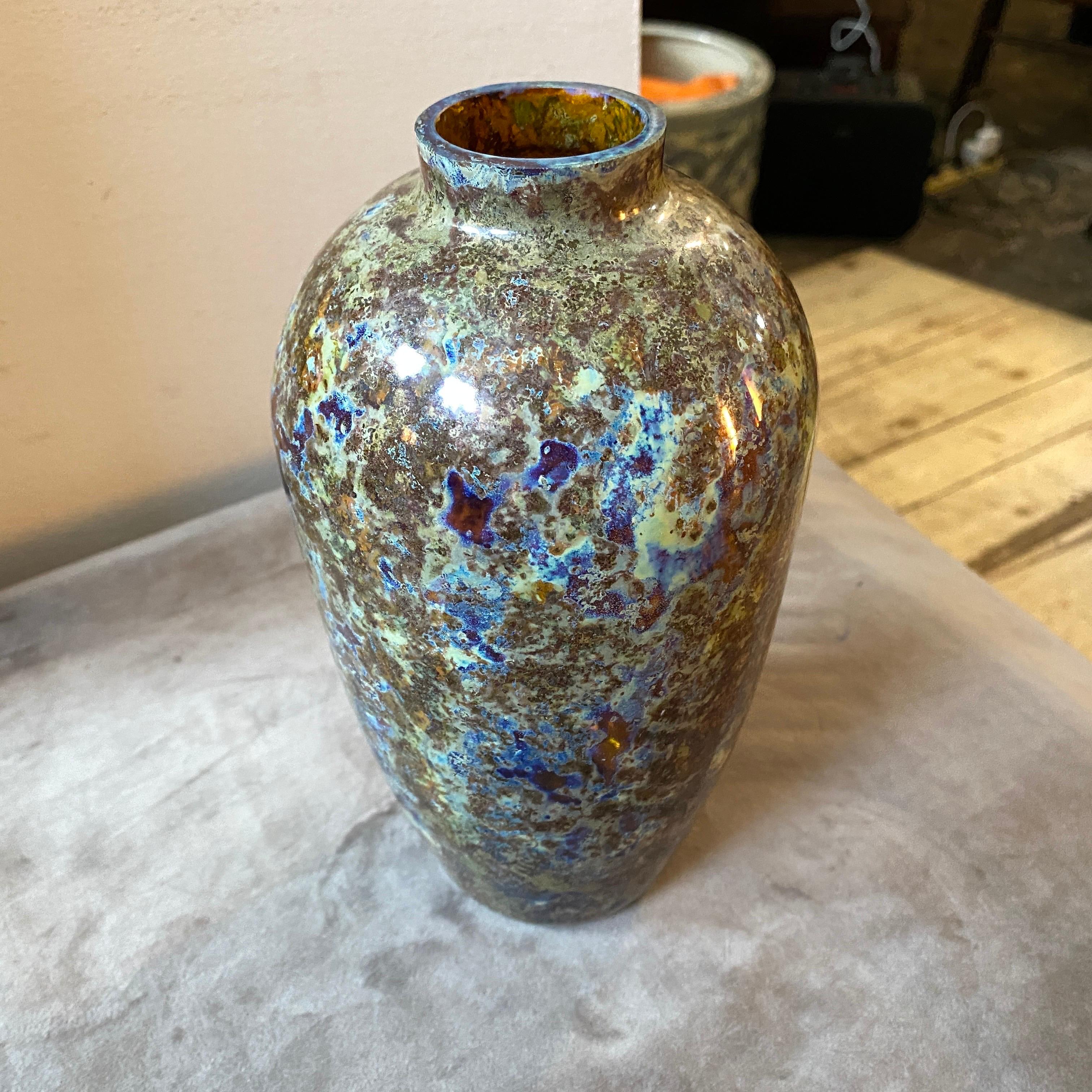 Organic Modern 1980s Rare Modernist Murano Glass Vase by Carlo Moretti
